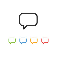 Fototapeta premium message cloud icons set in different colors Vector set icon in different colors on a white background