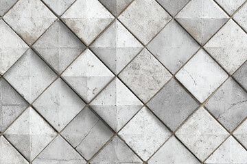 Obraz premium Textured diamond tiles create a geometric pattern of light and shadow