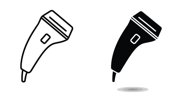 Contrast of a white and black electric razor in a minimalist design