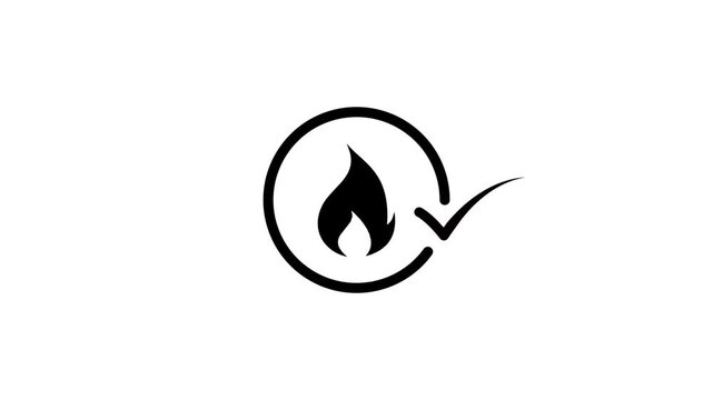 Natural gas industry icon motion graphic animation gas is ok symbol for website design graphic flat icon