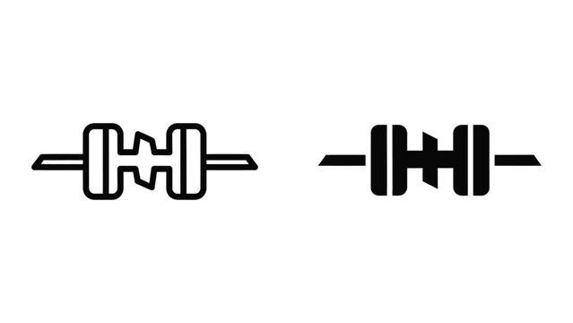 Comparison of two different types of variable resistors or potentiometers in schematic form
