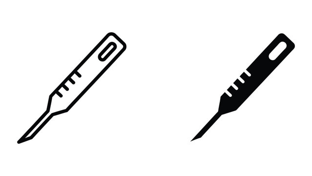 Two types of digital and traditional thermometers depicted in black and white