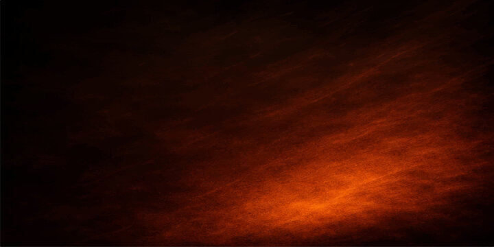 Abstract fiery explosion background with orange sunset clouds and red smoke texture under a beautiful dark storm sky at dusk