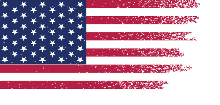 American flag brush stroke modern patriotic banner design