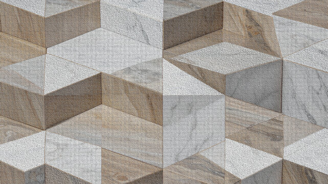 Crystalline Concrete: Interlocking Blocks with Tactile Fabric and Stone Weave