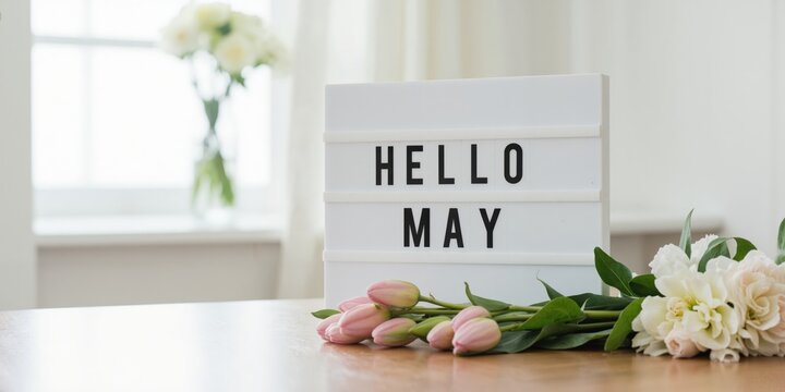 hello may sign on table