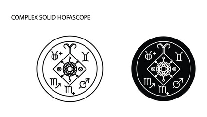 Astrological comparison of traditional and modern complex solid horoscopes © MSTSALMA