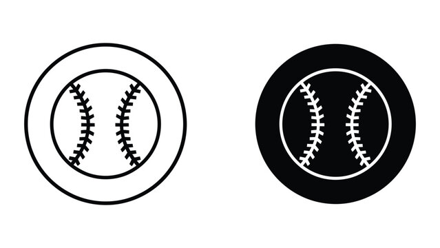 Contrasting baseball designs in black and white color schemes
