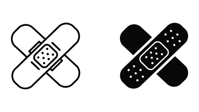 Contrasting bandage designs with different color schemes and textures