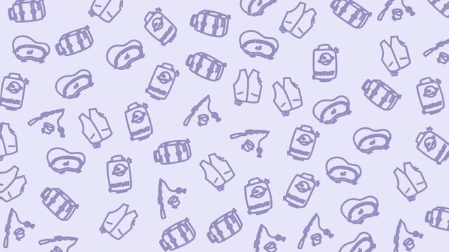 Seamless hand drawn coffee cup pattern background
