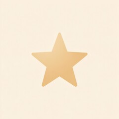 Obraz premium Soft Pastel Star Icon in Warm Tones for Lifestyle and Wellness Brands on a White Background
