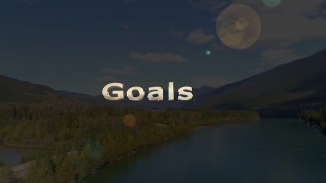 After flare 3D titles cycling Success Growth Business Goals Sales settling on Teamwork for branding