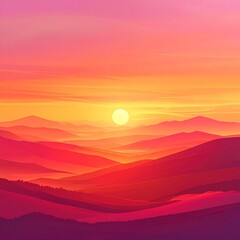 Fototapeta premium Warmer Farbverlauf inspiriert vom Sonnenuntergang