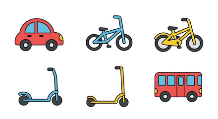 Vehicles for transportation and recreation. © ciko