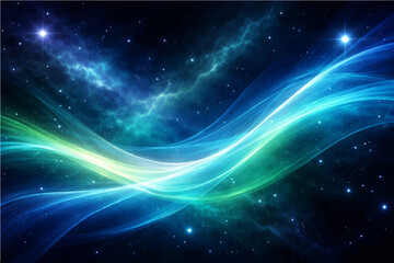 A vivid cosmic abstract featuring swirling, luminous streams of celestial energy, capturing the vastness and mystery of the universe. © SAHAD