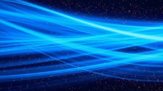 Blue light streaks in space