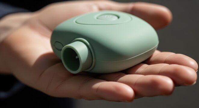 Portable Spirometers,  a mobile portable spirometer. Ergonomic design, soft-touch medical-grade silicone
