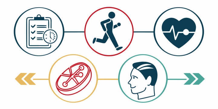 Illustration of the importance of regular health checkups and physical activity