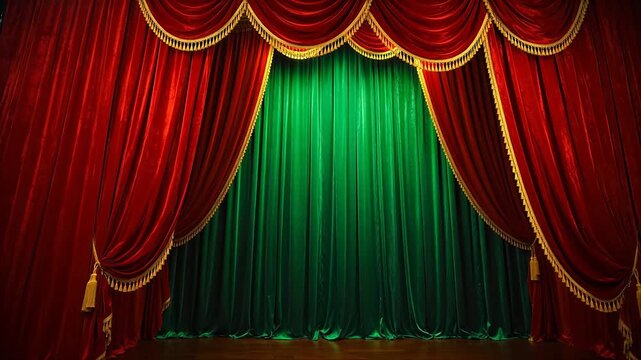 Theatrical stage curtains