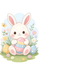 Fototapeta premium Cute Easter Bunny T-Shirt Design