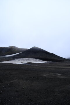 snowy peak on Landmannalaugar