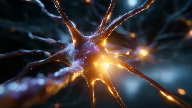 Dynamic Interaction of Neurons in Close-Up: A Fascinating Look at the Intricate Structure and Function of Neural Connections and Synaptic Activity.