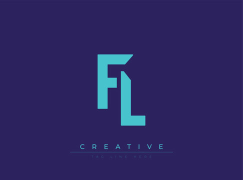 Modern stylized monogram logo with creative tagline placeholder design