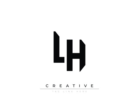 Modern geometric monogram logo with creative tagline placeholder design