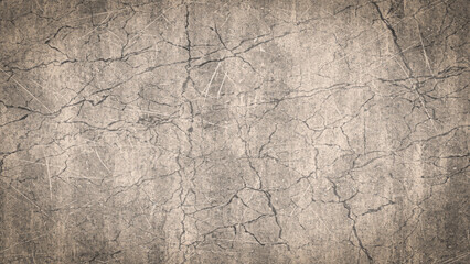 Fototapeta premium Texture grunge cracked paper of scratches, chips, scuffs, dirt on old aged surface . Old film effect overlays background.