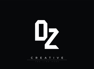 Fototapeta premium Modern stylized number zero two logo design with creative tagline placeholder