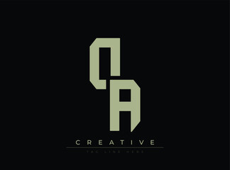Obraz premium Modern Creative Logo Design Featuring Bold Geometric Lettering Style