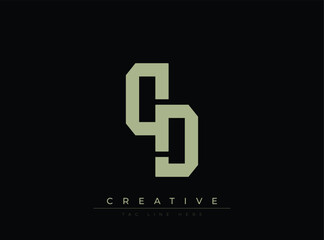 Fototapeta premium Modern geometric logo design featuring stylized letters with creative tagline placeholder