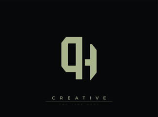 Obraz premium Modern geometric logo design featuring stylized letter Q with creative tagline placeholder