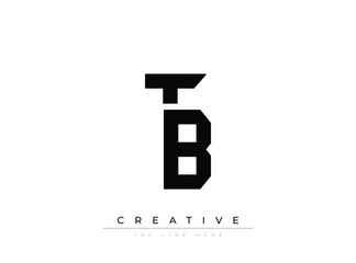 Fototapeta premium Modern monogram logo featuring bold geometric letters with creative tagline placeholder
