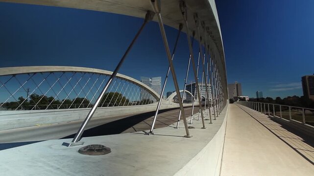 Timelapse traffic on Fort Worth 7th street bridge
