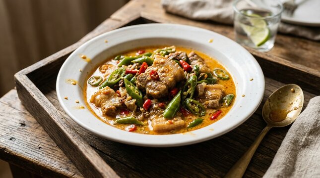 Spicy Filipino Bicol Express with Coconut Milk