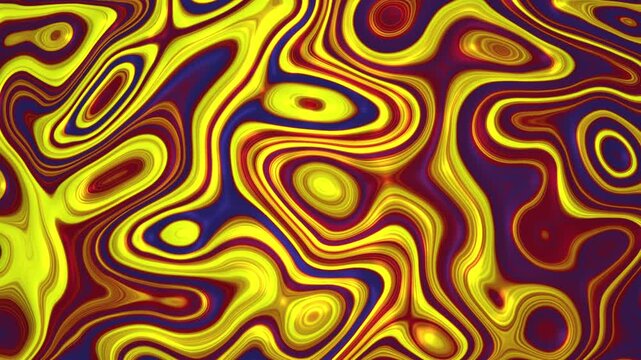 Psychedelic, abstract fluid art with swirling patterns and vibrant, bold colors in a mesmerizing, hypnotic, and trippy visual