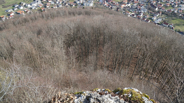 Winter Hiking on the Albsteig Wanderweg in Germany with Castle and Forest Views.