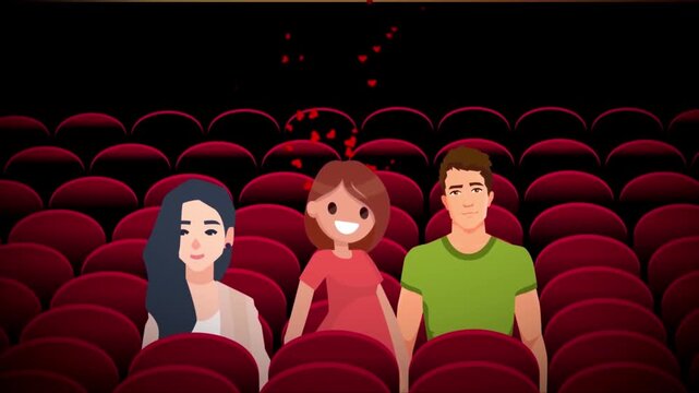 People watching movie in cinema theatre entertainment audience film screening