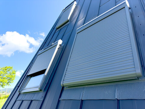 Installation of external blinds on the roof window.