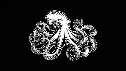 Ink illustration of an octopus © shuma99