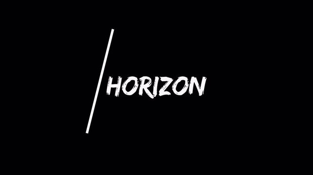 Expand Horizons -inspirational quote text animation with transition dissolve effect on transparent backgroound with alpha channels