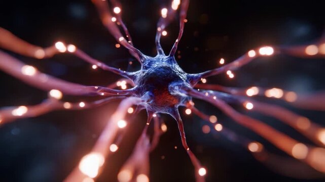 An Intricate Visualization of Neurons Highlighting the Complex Network of Synapses and Connections That Form the Basis of Neural Communication in the Brain