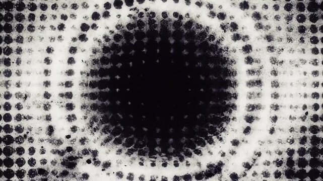 Abstract dot pattern circle texture grunge monochrome background retro vintage design black white geometric circle minimal graphic contrast texture distressed background geometric optical art rough