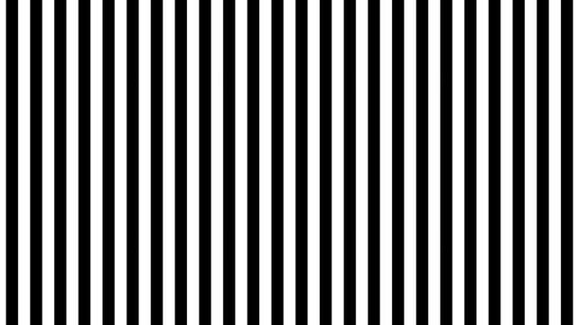 Minimalist vertical black stripes animation with wave transition effect on white background