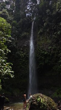  Aerial View of Hola Vida Waterfall in Ecuador Tropical Rainforest 04