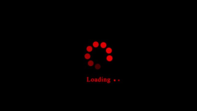 Spinning loading circle animation icon with dotted progress ,loading and buffering icon animation-looped.loading bar progress loop Animation video transparent background with channel 4k video.