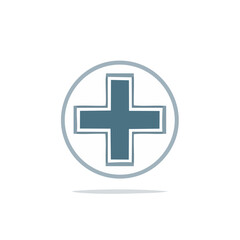 Obraz premium Healthcare Symbol Medical Cross Inside Circle Icon