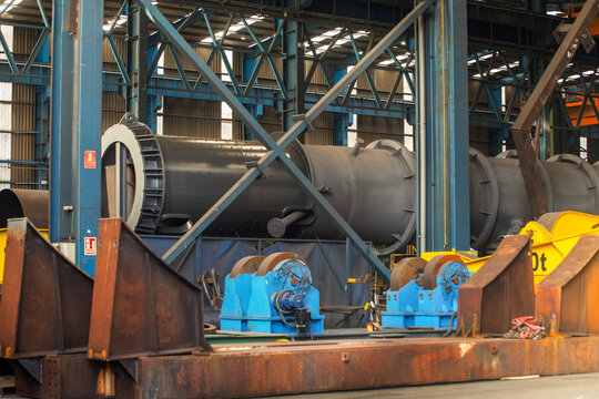 Part for a windmill turbine at the time of manufacture in a Manufacturing Plant. 