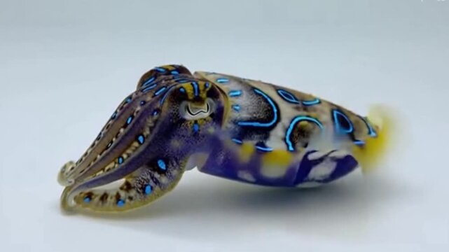 Alone Cuttlefish changing the colors